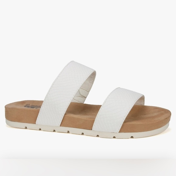 Cliffs by White Mountain TAHLIE SANDAL WHITE SIZE 7M padded footbed - Picture 1 of 8